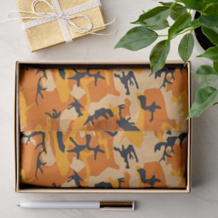 Papier Mousseline Camouflage orange, Militaire, Armée