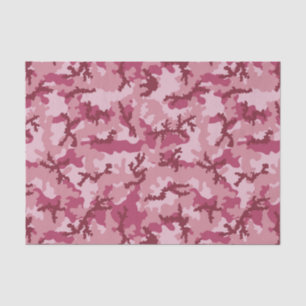 Papier Mousseline Camouflage rose