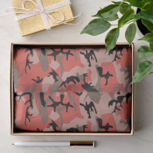 Papier Mousseline Camouflage rouge et Brown, Armée