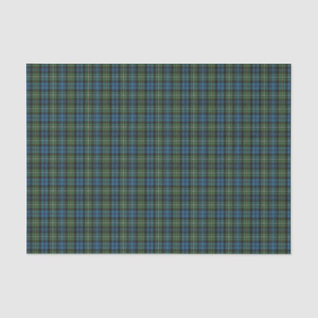 Papier Mousseline Campbell Argyll Tartan écossais antique (Recto)