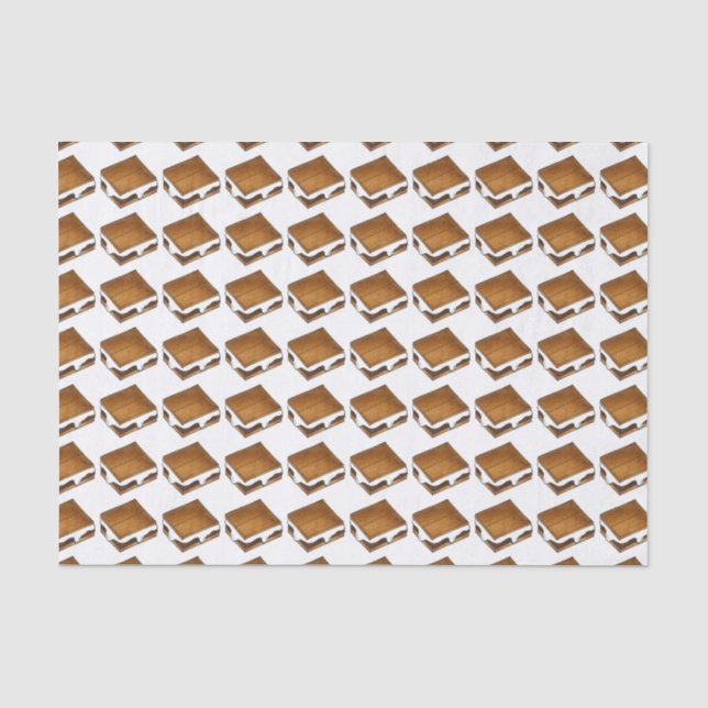 Papier Mousseline Campfire Smore S'mores Marshmallows Tissu Paper (Recto)