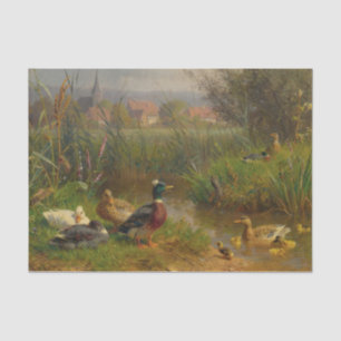 Papier Mousseline Canards au ruisseau par Carl Jutz