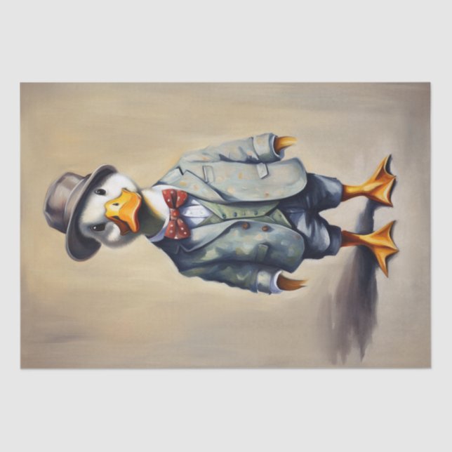 Papier Mousseline Canards Dapper : Papier Découpage Inspiré Des Vête (Recto)