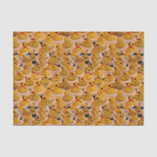 Papier Mousseline Canards en caoutchouc jaune Motif animal