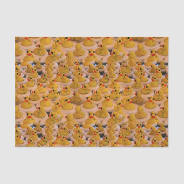 Papier Mousseline Canards en caoutchouc jaune Motif animal (Recto)