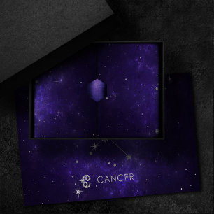 Papier Mousseline Cancer du pourpre du zodiaque Horoscope d'astrol