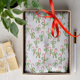 Papier Mousseline Cannes de bonbon de Noël mignonnes Cadeau de vacan