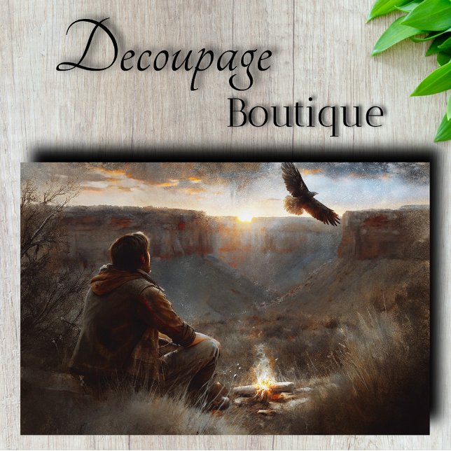 Papier Mousseline Canyon Wilderness Decoupage (Canyon Wilderness Decoupage Tissue Paper)