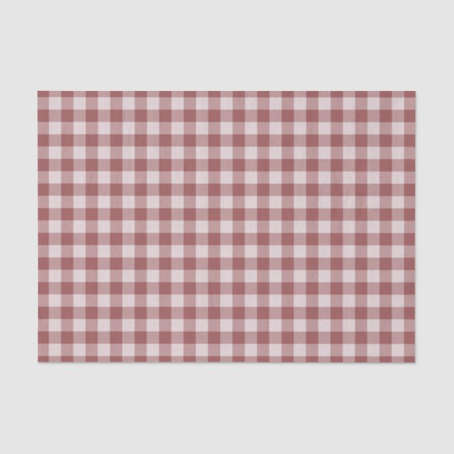 Papier Mousseline Caoutchouc rouge En vichy papier de tissus (Recto)