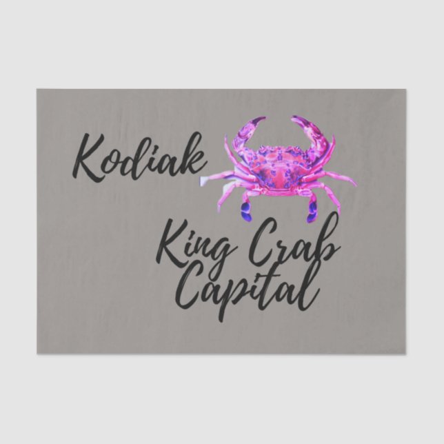 Papier Mousseline Capitale du crabe de Kodiak (Recto)