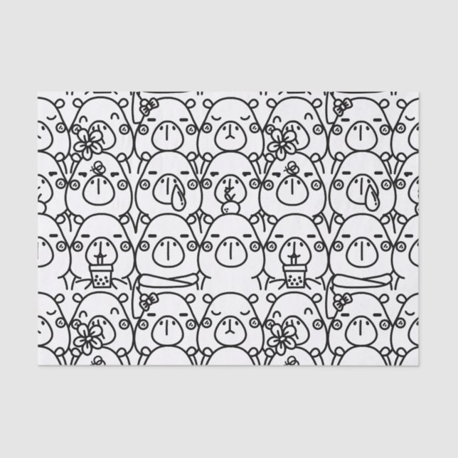 Papier Mousseline Capybara (Recto)