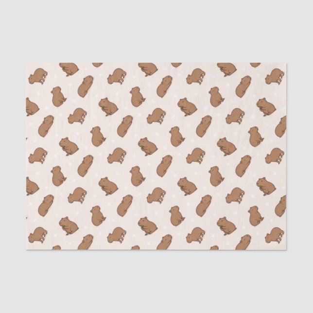 Papier Mousseline Capybaras (Recto)