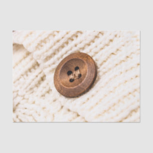 Papier Mousseline Cardigan pull tricot bouton crème brune