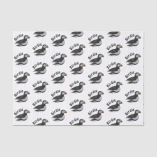 Papier Mousseline Caricature adorable en nage de Puffin Atlantique