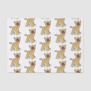 Papier Mousseline Caricature amusante hyena riant illustration
