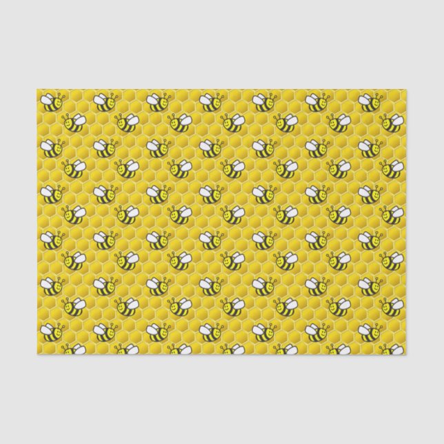 Papier Mousseline Caricature d'abeilles (Recto)