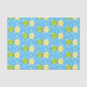 Papier Mousseline Caricature de chaux de citron joyeux