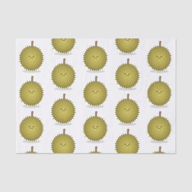 Papier Mousseline Caricature de durian joyeux (Recto)