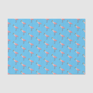 Papier Mousseline Caricature d'oiseau de spatule de rose