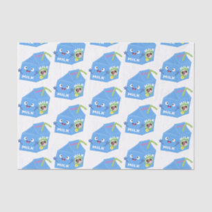 Papier Mousseline Caricature en carton de lait joyeux