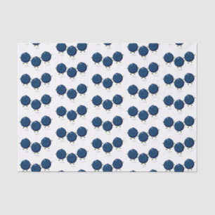 Papier Mousseline Caricature mignonne de bleuets violets
