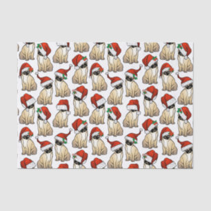 Papier Mousseline Carlins mignons en chapeaux de Noël Enveloppement 