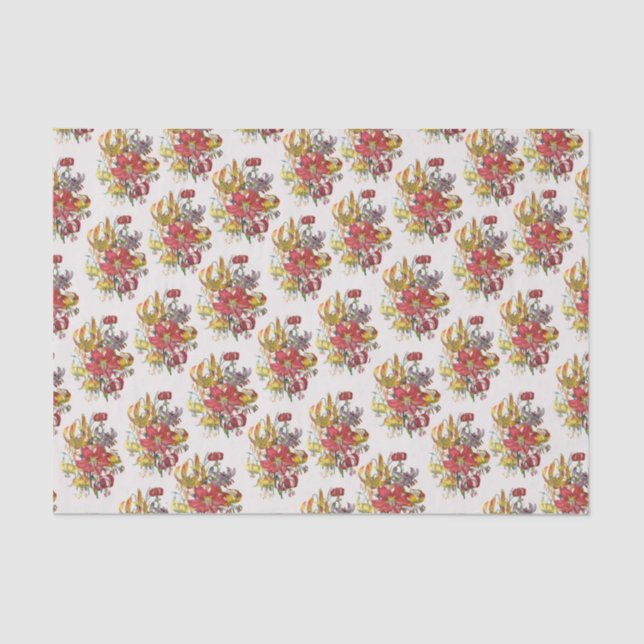 Papier Mousseline Carnaval des fleurs (Recto)