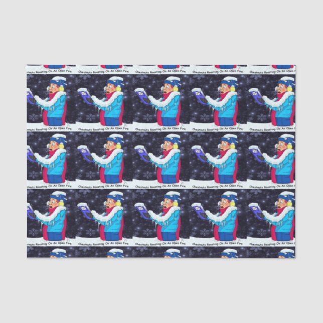 Papier Mousseline Caroleur de Noël froid 10lb papier de tissus (Recto)