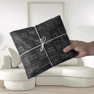 Papier Mousseline Carré personnalisé Logo d'entreprise Texte Arrière