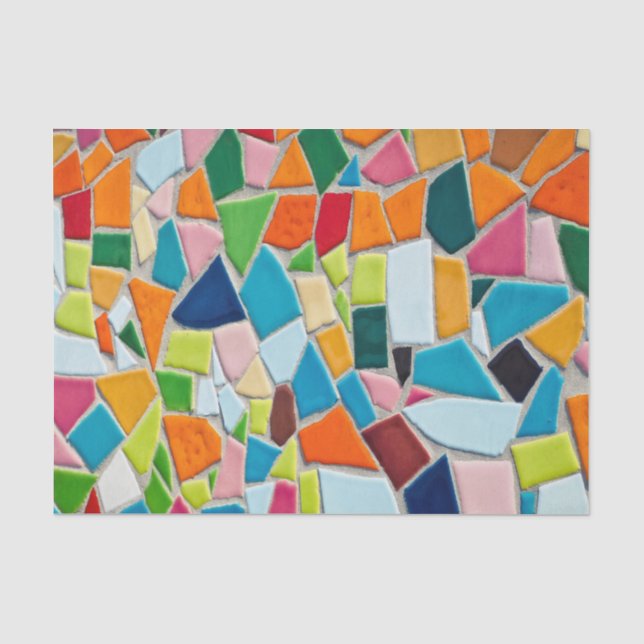 Papier Mousseline Carreaux de mosaïque (Recto)
