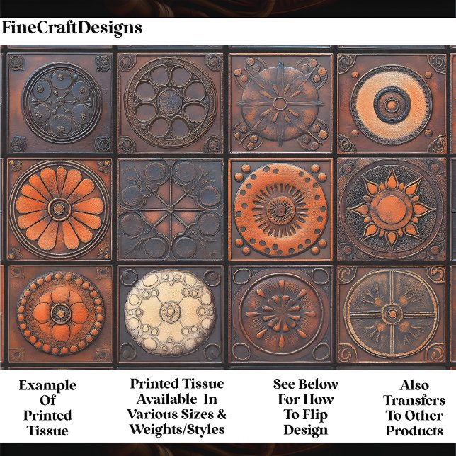 Papier Mousseline Carreaux mixtes - Couleurs de Terre texturées Déco (Créateur téléchargé)