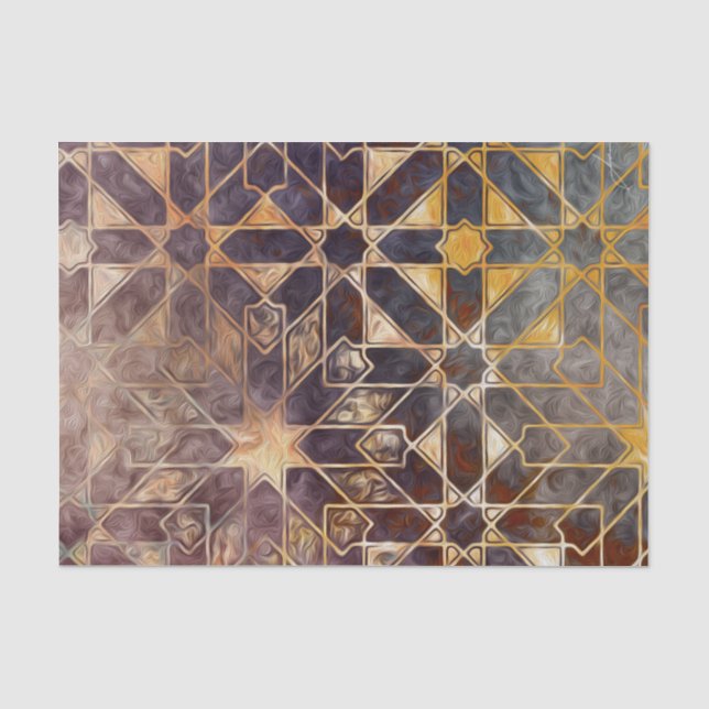 Papier Mousseline Carreaux mystiques I (Recto)