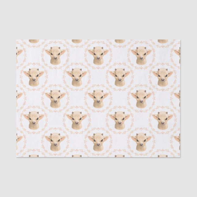 Papier Mousseline carrelage de chèvre unisexe mignon (Recto)