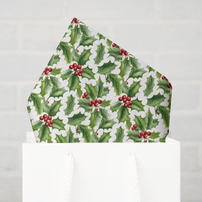 Papier Mousseline Carrelage de fête saint motif de Noël (Sac cadeau)