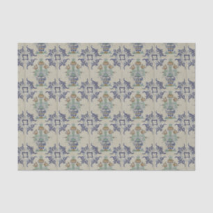 Papier Mousseline Carrelage Delft Antique Pot de Fleur Céramique