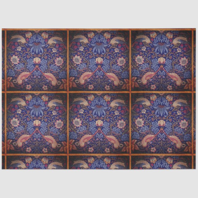 Papier Mousseline Carrelage d'oiseaux Conception 2 Découpage papier  (Recto)