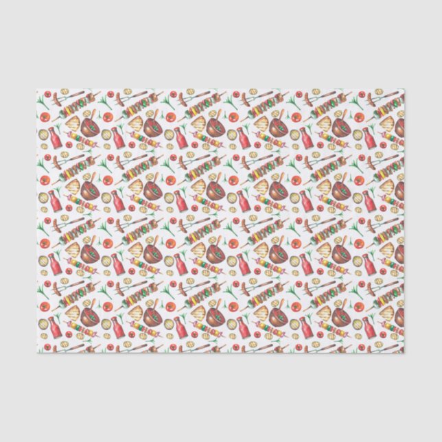 Papier Mousseline carrelage du joli parti barbecue (Recto)