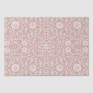Papier Mousseline Carrelage Talavera rose style espagnol Fiesta