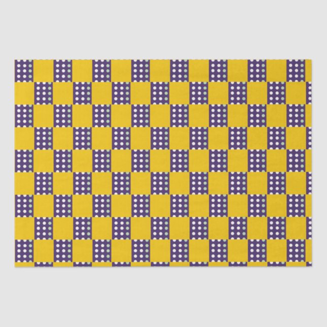 Papier Mousseline Carrés et points (Recto)