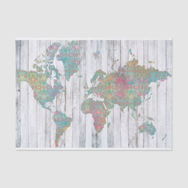 Papier Mousseline Carte Boho II (Recto)