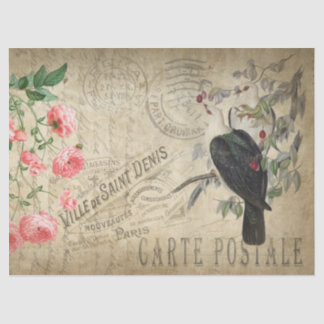 Papier Mousseline carte de découpage vintage