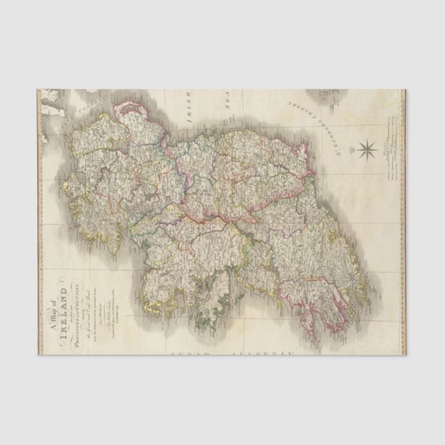 Papier Mousseline Carte de l'Irlande (Recto)