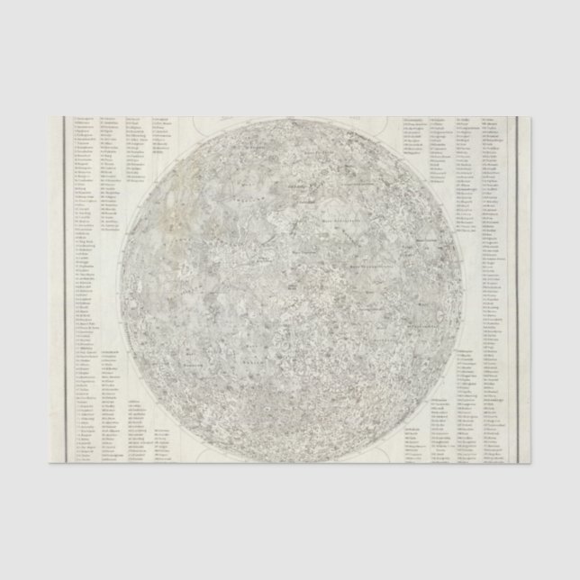 Papier Mousseline Carte de lune (Recto)