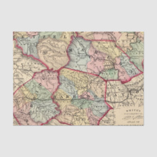 Papier Mousseline Carte de Winfield, la Virginie Occidentale