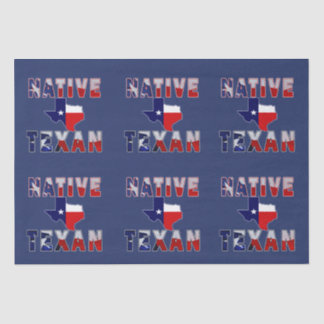 Papier Mousseline Carte du drapeau texan natif