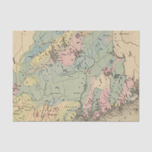 Papier Mousseline Carte géologique du Maine