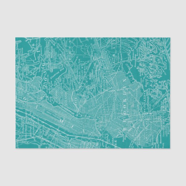 Papier Mousseline Carte graphique de New York (Recto)