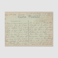 Carte Postale Anglais Script Vert Vintage
