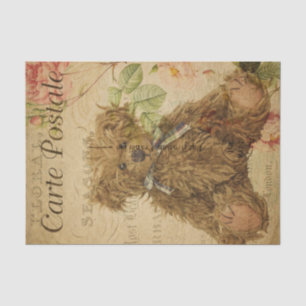 Papier Mousseline Carte Postale De Style Français Teddy Bear