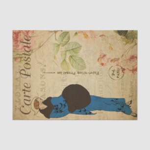 Papier Mousseline Carte Postale Française Élégante Femme